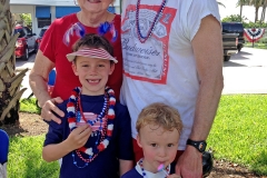 Family Watching Lauderdale By The Sea 4th of July Parade
