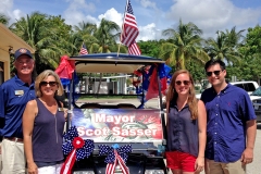 Mayor Scot Sasser and Family Lauderdale By The Sea 4th of July Parade