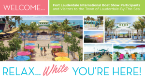 Enjoy our variety of beachfront restaurants, happy hours and live music just a few minutes north of the Boat Show on A1A at Commercial Blvd