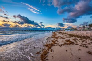 The sunrise rolls in over the Atlantic Ocean in Lauderdale-By-The-Sea.